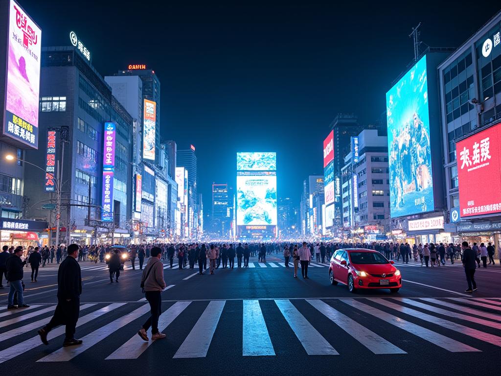 渋谷スクランブル交差点でのARプロジェクションイベント